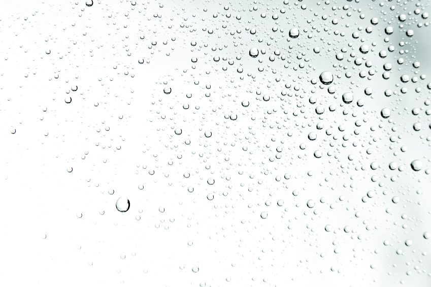 WATER DROPS ON WHITE